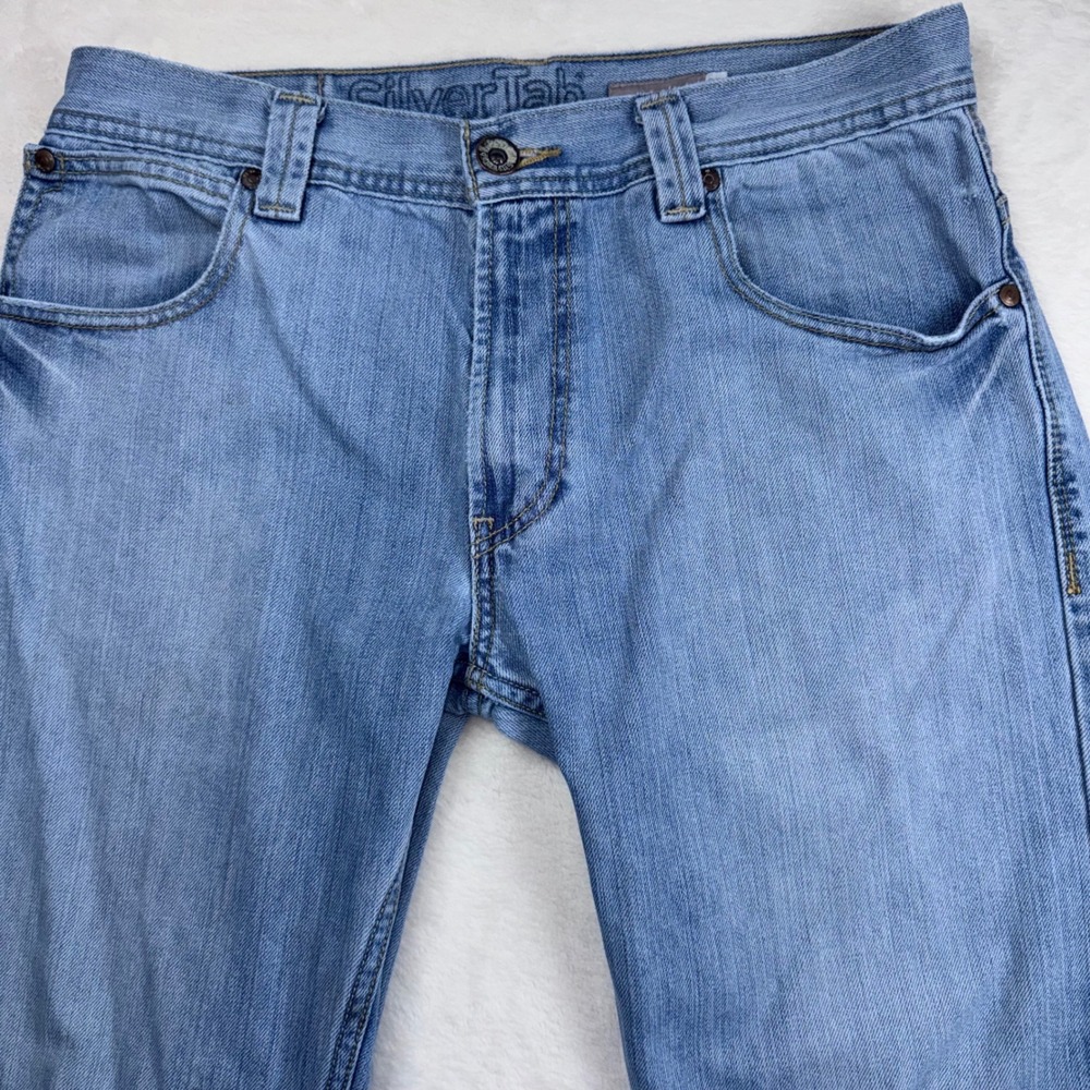 SilverTab Levi's Loose Fit Jeans Men 32x34 Light Wash Blue Baggy Denim Y2K